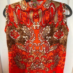 Love Me!?! Sleeveless Colorful Blouse-Size 38 (US Medium)